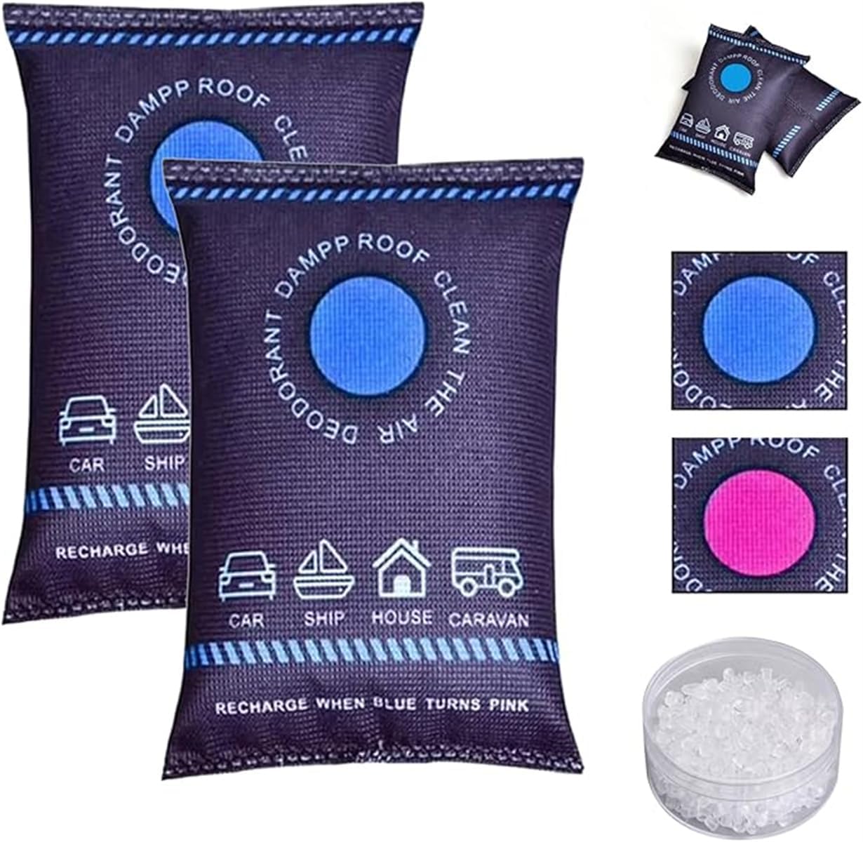 Home Fragrance Sachet - Sac déshumidificateur en Silicone réutilisable, désodorisant