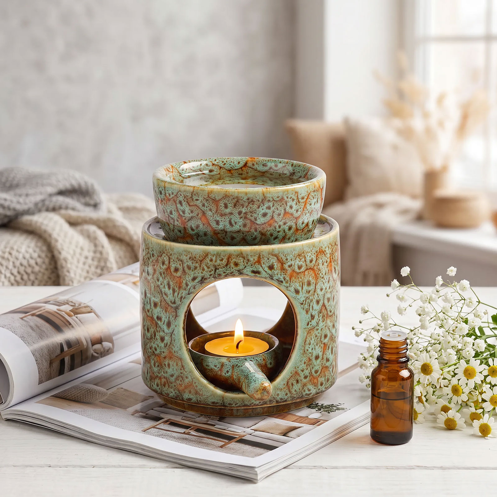 Porte-bougie chauffant, lampe  - Home Fragrance Oils For Oil Burners avis et prix