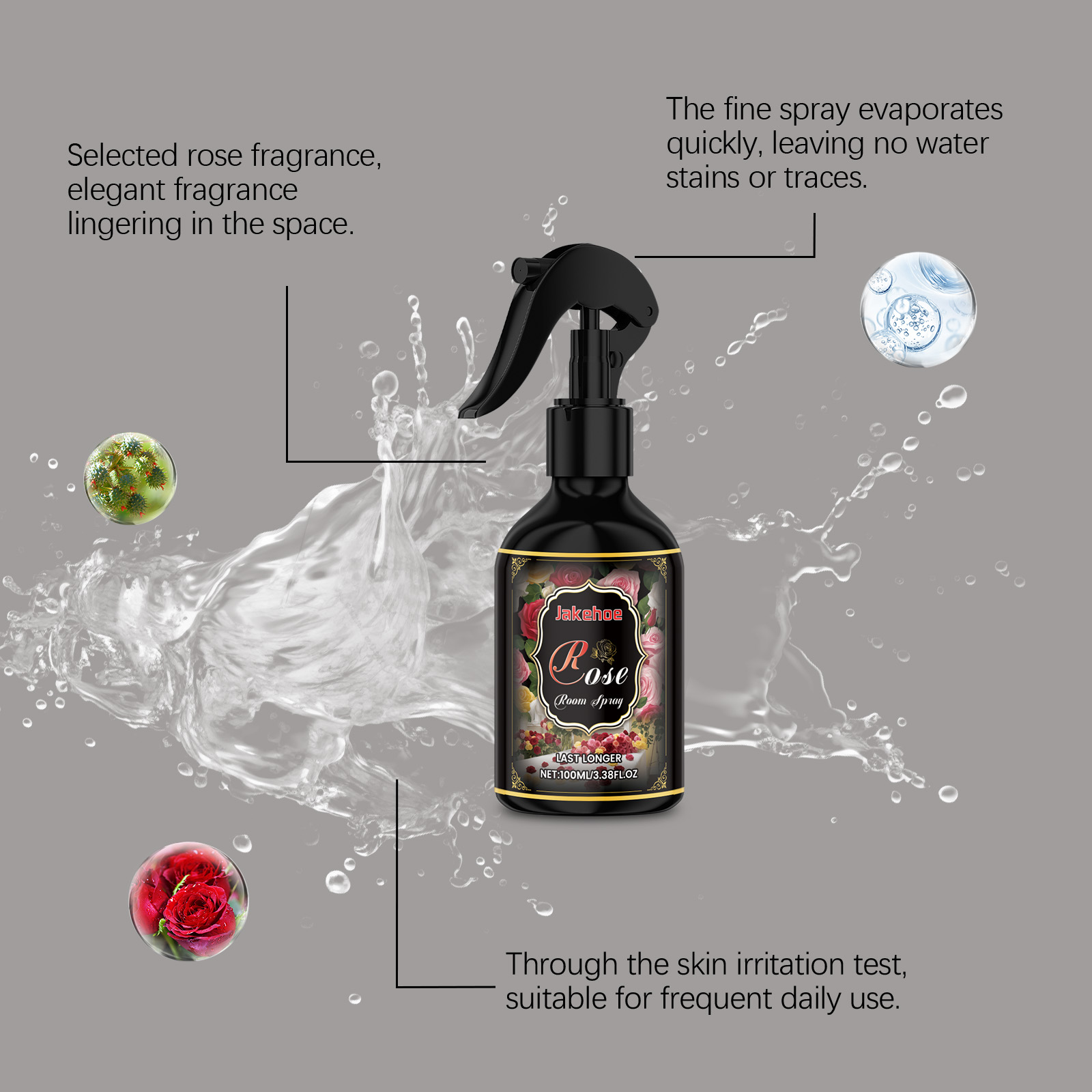 Spray d'ambiance à la rose - 3 - Home Fragrance Room Spray avis et prix